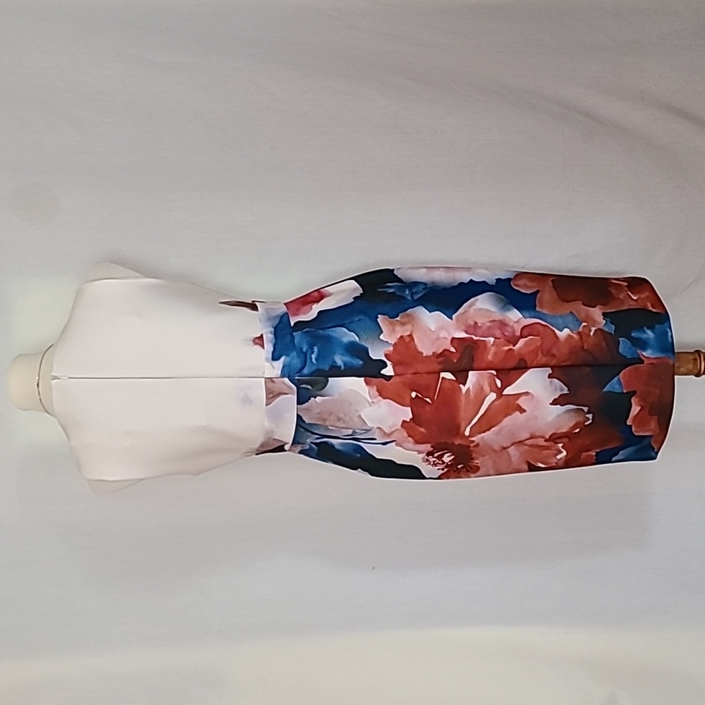 Donna Karan Floral Sleeveless Sheath Dress - Picture 6 of 16